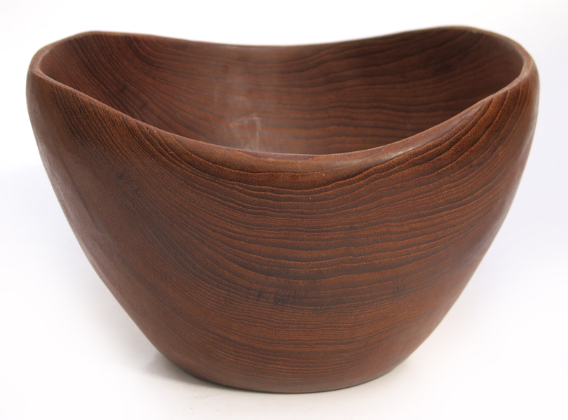 Okänd designer, skål, teak, l 25 cm