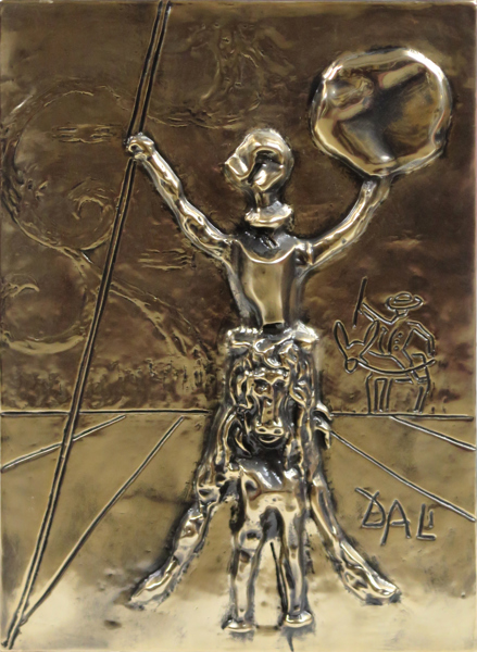 Dalí, Salvador, efter honom, relief, Don Quixote Gold, ed Martin Lawrence Ltd. Editions, Van Nuys, CA, stämplad Dalart 1980, gjuten signatur, 68 x 47 cm