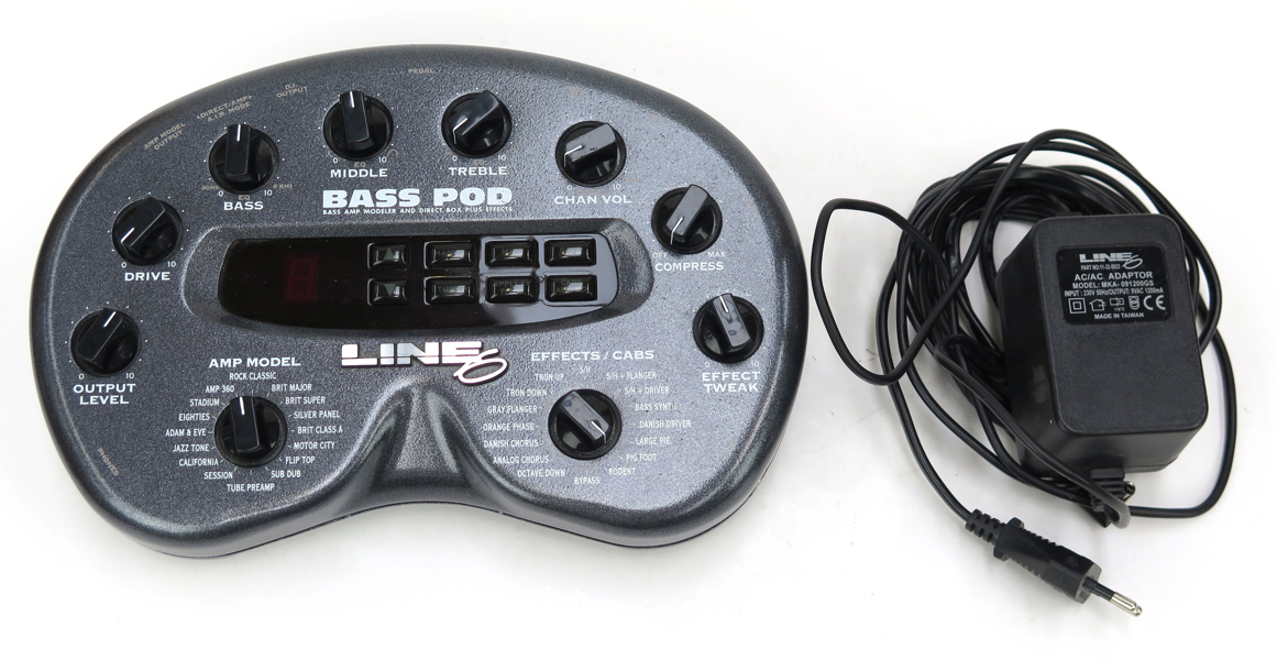 Effektpedal, Bass pod, Line 6, längd 26 cm