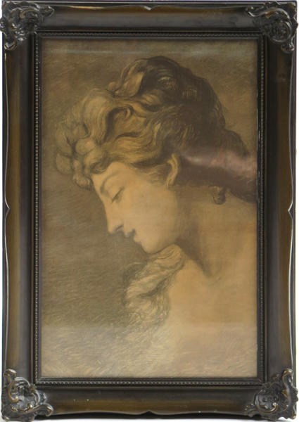 Gainsborough, Thomas, etsning, "Musidora", synlig storlek 43 x 27 cm