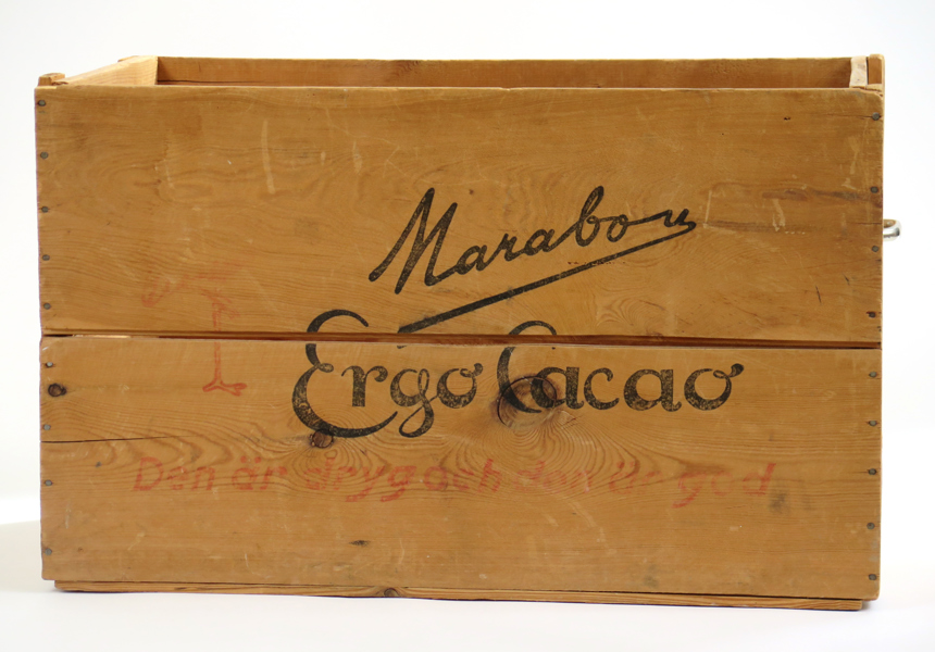 Trälåda, Marabou Ergo Cacao, 1900-talets 1 hälft, , längd 75 cm