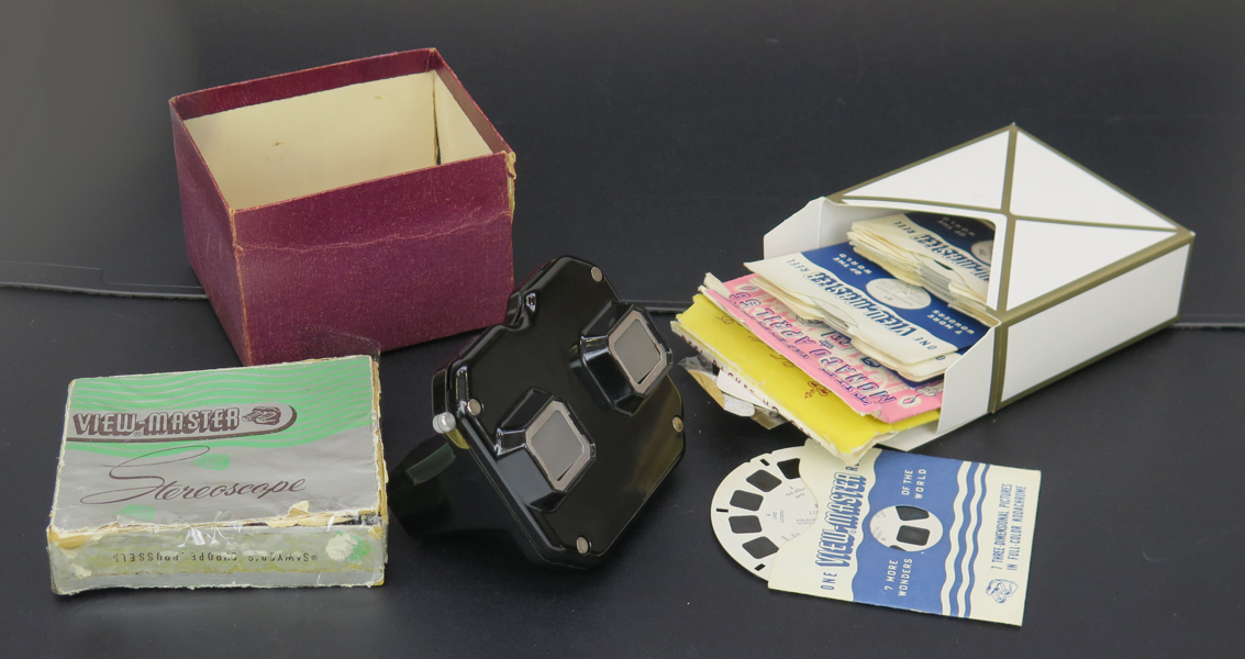 Stereoskop, Viewmaster med bilder, bland annat Drottning Elisabeths kröning