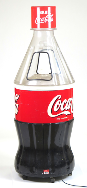 Coca Colakyl, i form av Coca Colaflaska, h 175 cm, ej funktionstestad