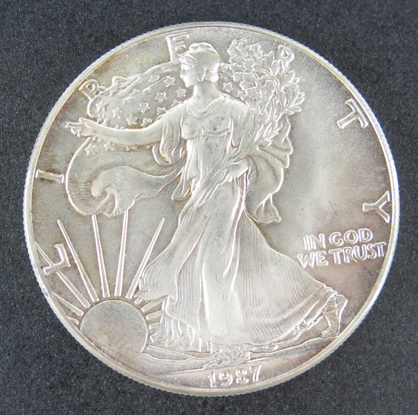 Silvermynt, 1 $ 1987, 