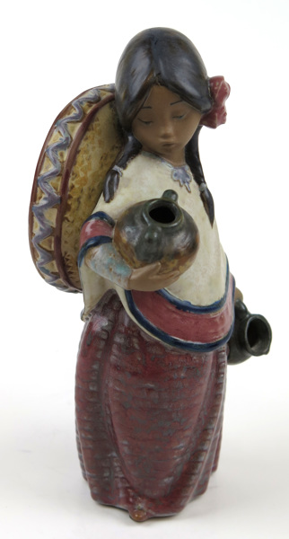 Puche, José för Lladró, figurin, delvis glaserat stengods, Pepita med sombrero,_4310a_lg.jpeg