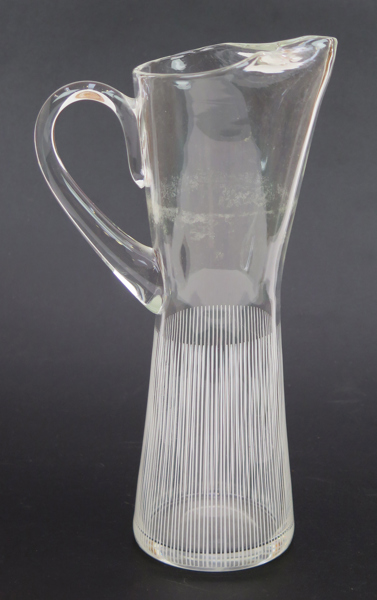 Orup, Bengt för Johansfors, kanna, glas, "Stripe", höjd 28 cm