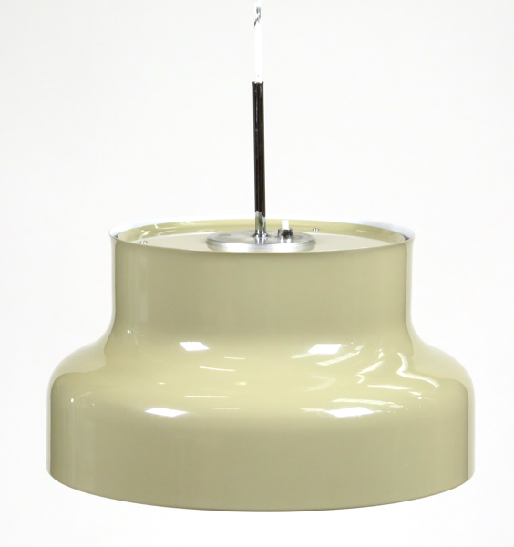 Pehrson, Anders för Ateljé Lyktan, lampa, beigelackerad metall, "Bumling", modell 240/500, design 1968, etikettsignerad, dia 40 cm 