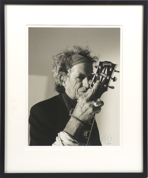 Agius, Lorenzo, fotografi, "Keith Richards", signerad och numrerad 1/25, synlig bildyta 45 x 55 cm