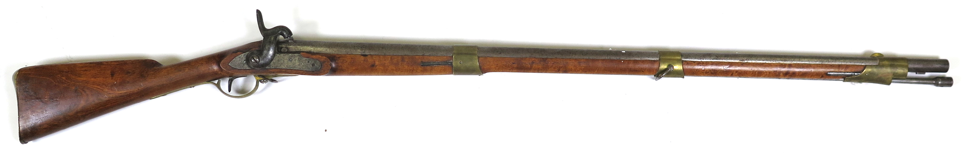 Gevär, slag från flintlås, Husqvarna, M/1815-49,  nummeridentiskt, original laddstake, l 148 cm