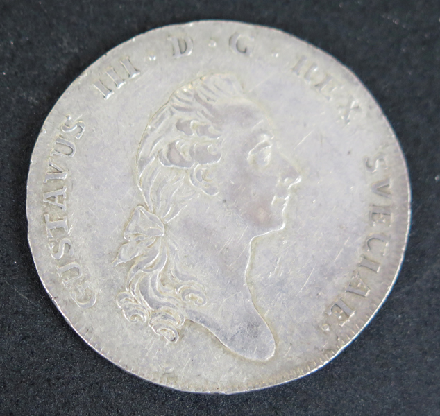 Silvermynt, 1 Riksdaler, 3 Daler silvermynt, Gustav III 1776