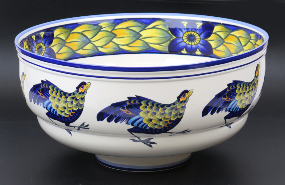 Joachim, Christian för Royal Copenhagen, bålskål, Blue Pheasant, diameter 39 cm