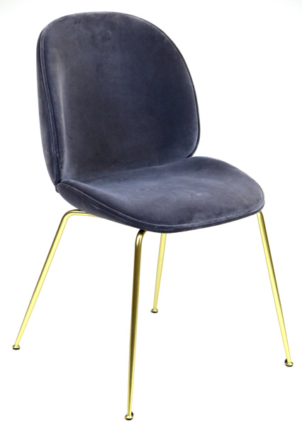 Gam, Stine & Fratesi, Enrico (GamFratesi) för Gubi, stol, förgylld metall med grå plyschklädsel, "Beetle",_4507a_8d88ca18dde98dc_lg.jpeg