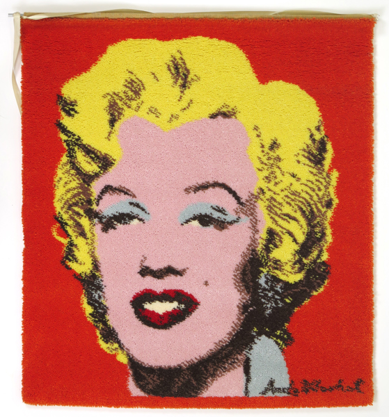 Warhol, Andy, efter, för Ege Art Denmark, Danmark, väggmatta, "Shot red Marilyn-1964", 88 x 80 cm, i originalförpackning