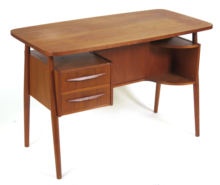 Nielsen Tibergaard, Gunnar, skrivbord, teak, 1950-60-tal, l 109 cm