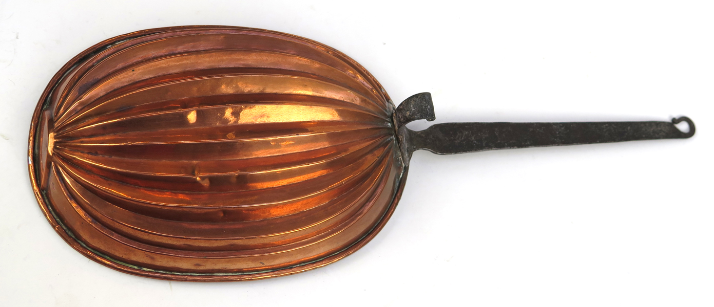 Aladåbform, koppar och smide, 1800-tal, längd 52 cm