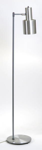 JO Hammerborg, Jo för Fog & Mørup, golvlampa, aliminium, ställbar ljuskälla, etikettmärkt, höjd 150 cm, fot med bucklor