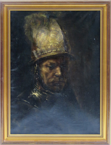 Harmenszoon van Rijn, Rembrandt, kopia efter, sekelskiftet 1900, "Mannen med guldhjälmen", 70 x 50 cm