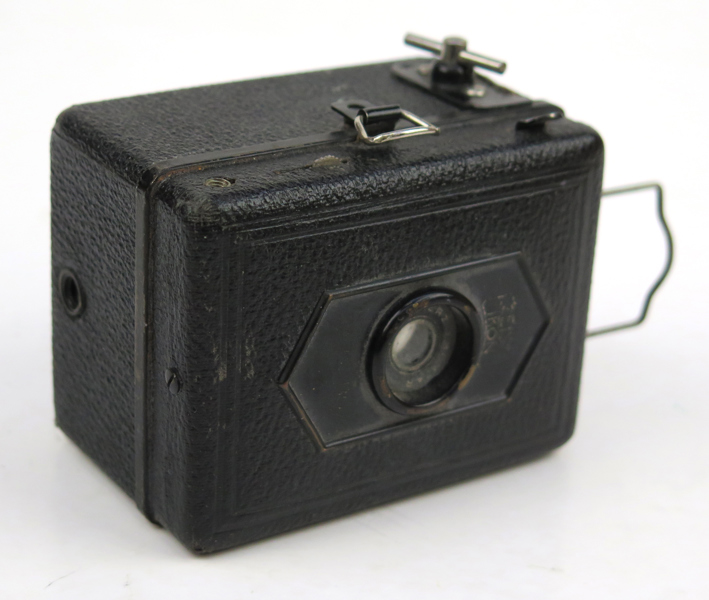 Lådkamera, Zeiss Ikon Baby-Box, omkring 1935, total h 10,5 cm