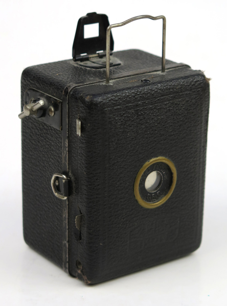 Lådkamera, Zeiss Ikon Baby-Box Tengor, omkring 1935, total h 10,5 cm