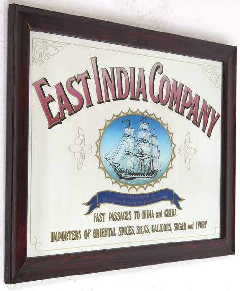 Reklamspegel, 1900-talets andra hälft, East India Company, yttermått 63 x 88 cm