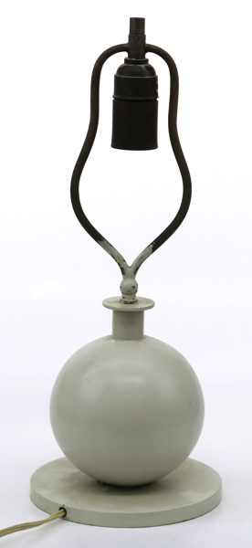 Okänd designer, bordslampa, delvis bemålad brons, art déco, 1920-tal, höjd 47 cm