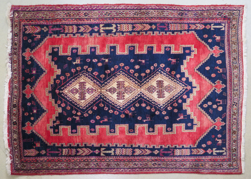 Matta, Afshar, 200 x 150 cm, ställvis slitage