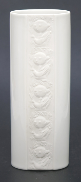 Wiinblad, Björn för Rosenthal Studio, vas, porslin, dekor av ansikten, signerad, höjd 21 cm