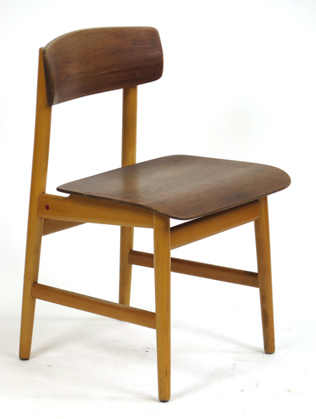 Mogensen, Börge & Klint, Esben för Munch Møbler, stol, bok med teakrygg och -sits, design 1962