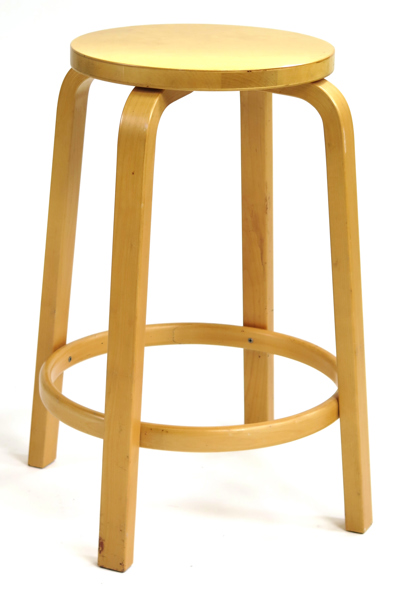 Aalto, Alvar för Artek, pall, björk , modellnummer 64, design 1935, h 65 cm