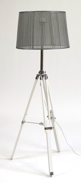 Okänd designer för By Rydéns, golvlampa, metall med vit skärm, "Castor", h 140 cm