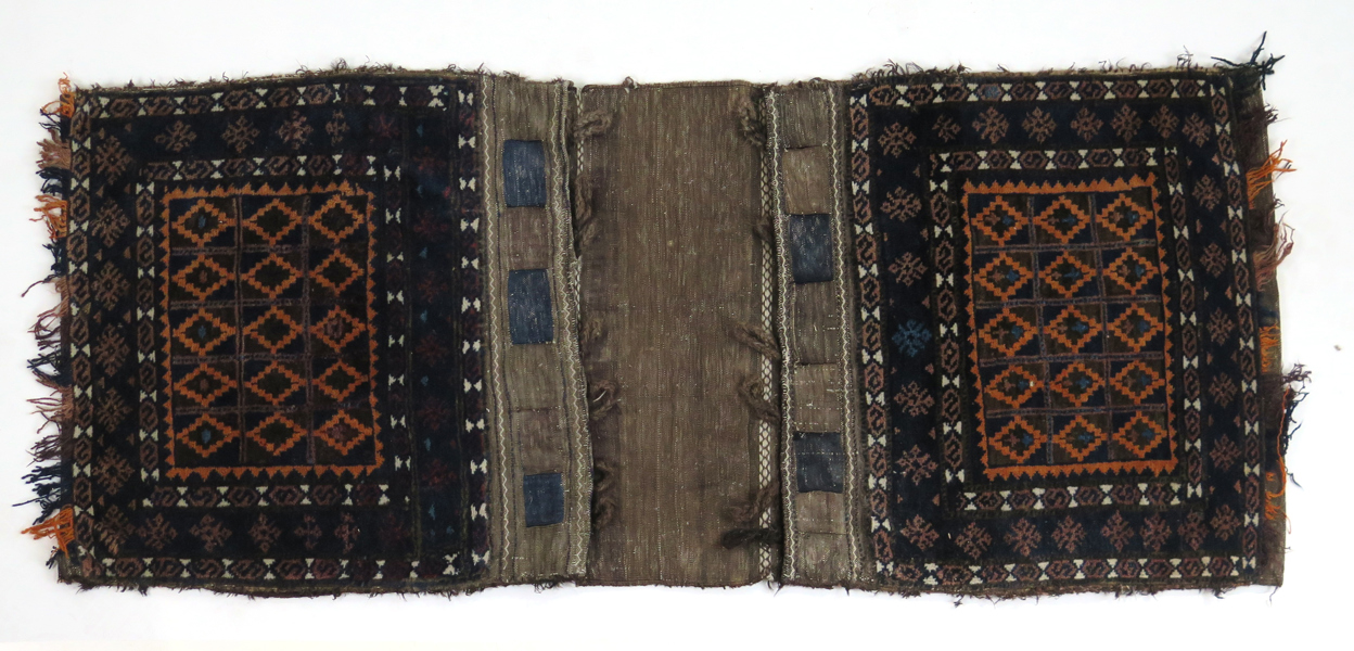 Sadelväska, ull, old/semiantik Afghan, 140 x 60 cm