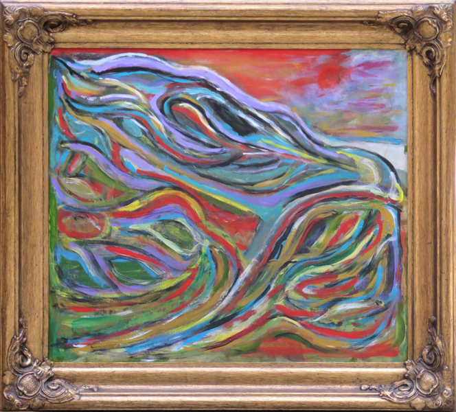 Okänd konstnär, olja, komposition, 58 x 67 cm