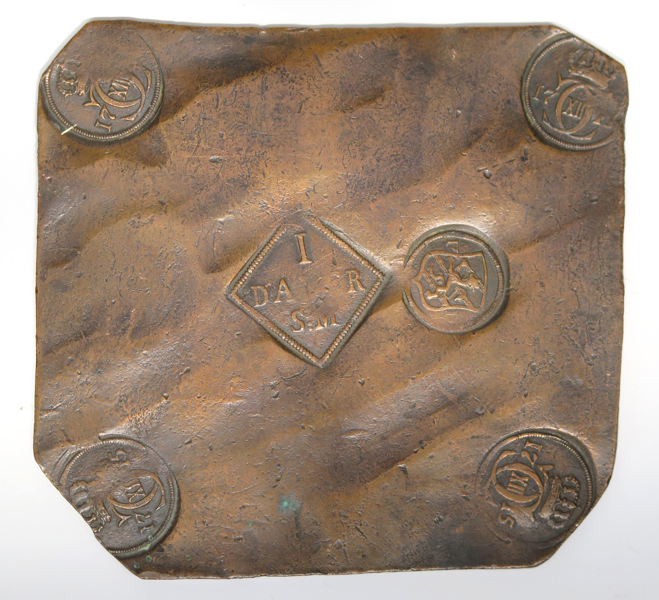 Kopparmynt, 1 Daler Silvermynt, Karl XII 1715, vikt 710 gram