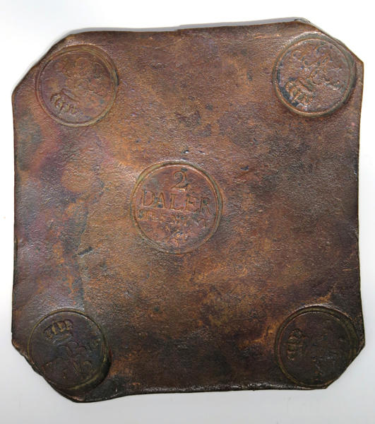 Kopparmynt, 2 Daler Silvermynt, Ulrika Eleonora 1719, vikt 1450 gram