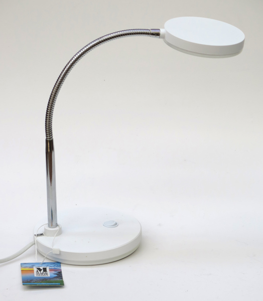 Okänd designer för Markslöjd, bordslampa, vitlackerad metall, Flex, modell 106466, justerbar höjd