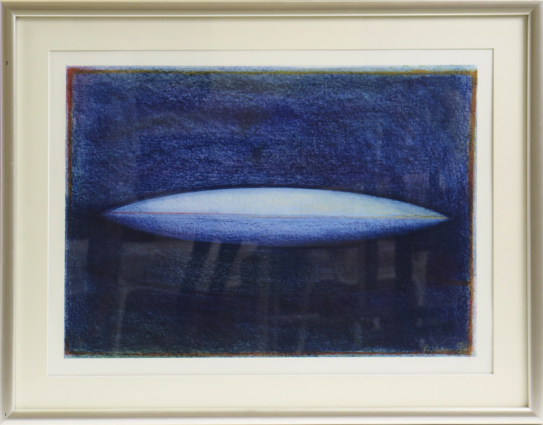 Vallien, Bertil, litografi, komposition med båt, signerad och numrerad 139/240, synlig pappersstorlek 51 x 70 cm