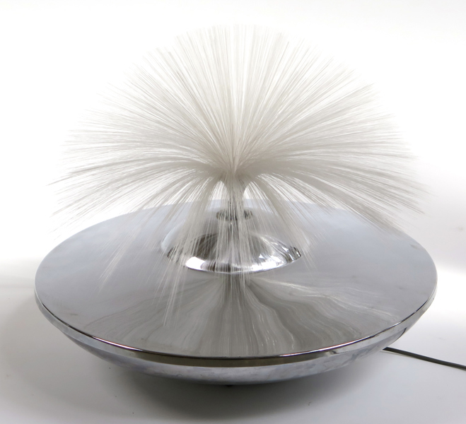 Okänd designer för Underwriters Laboratories, fiberoptisk lampa, rostfritt stål, modell 5049, diameter 54 cm
