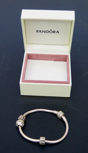 Okänd designer för Pandora, armband, sterlingsilver, i originalförpackning