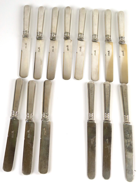 Matknivar, 11 + 3 st, silver med silverblad, Ryssland, 1800-tal respektive sekelskiftet 1900,_4930a_lg.jpeg