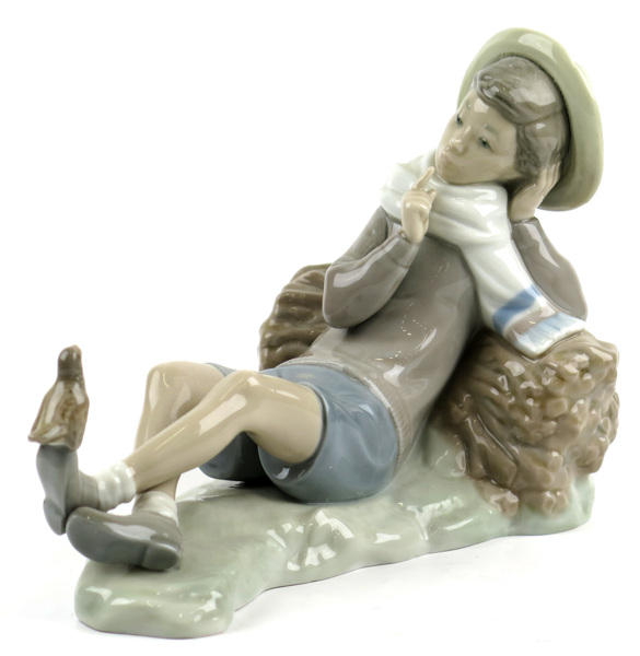 Martinez, Vicente för Lladró, figurin, porslin, shepherd with bird, modellnummer 4730, _6251a_lg.jpeg