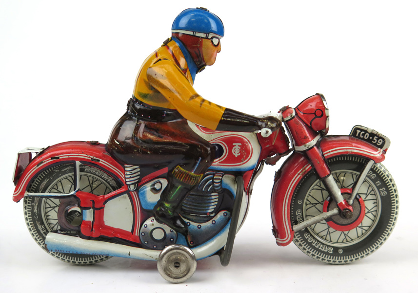 Mekanisk leksak, motorcykel, Tipp & Co, (Tippco), 1940-50-tal, _6467a_lg.jpeg