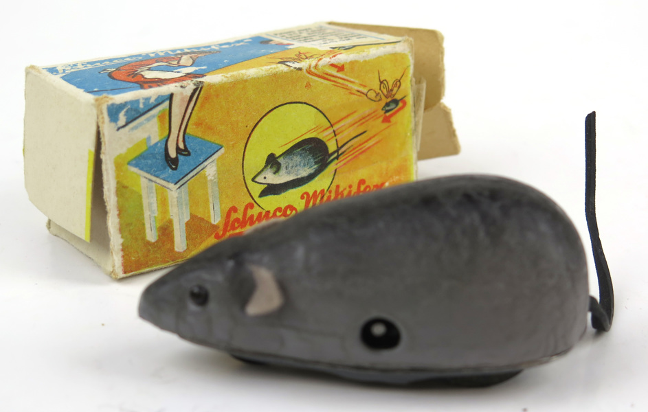 Mekanisk leksak, plåt och läder, mus, Schuco Mikifex, 1940-50-tal, _6468b_lg.jpeg