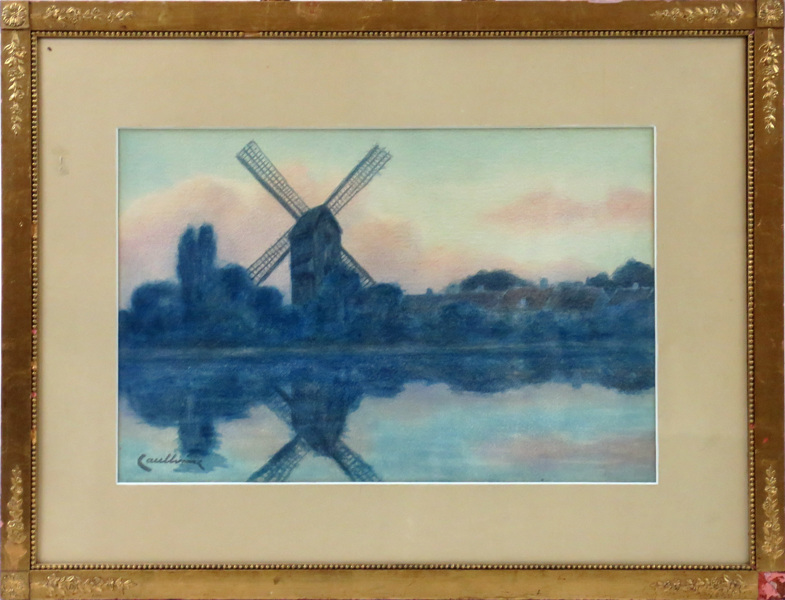 Okänd fransk konstnär, sekelskiftet 1900, pastell, flodlandskap med vindmölla,_8416a_lg.jpeg