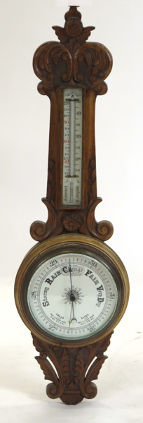 Banjobarometer, skuren och bonad ek, sekelskiftet 1900,_8664a_8d904e791711ba3_lg.jpeg