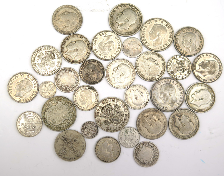 Parti silvermynt, England, 18-1900-tal, total vikt 265 gram,_9324a_8d91c6dc7024036_lg.jpeg