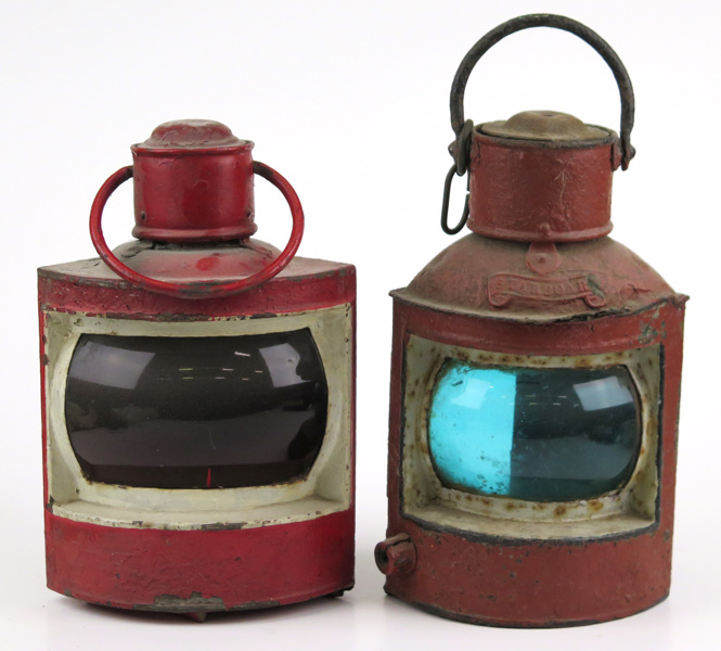 Lanternor, 1 par, rödlackerad metall, 1900-talets början, _9487a_8d91f984ee0ce9c_lg.jpeg