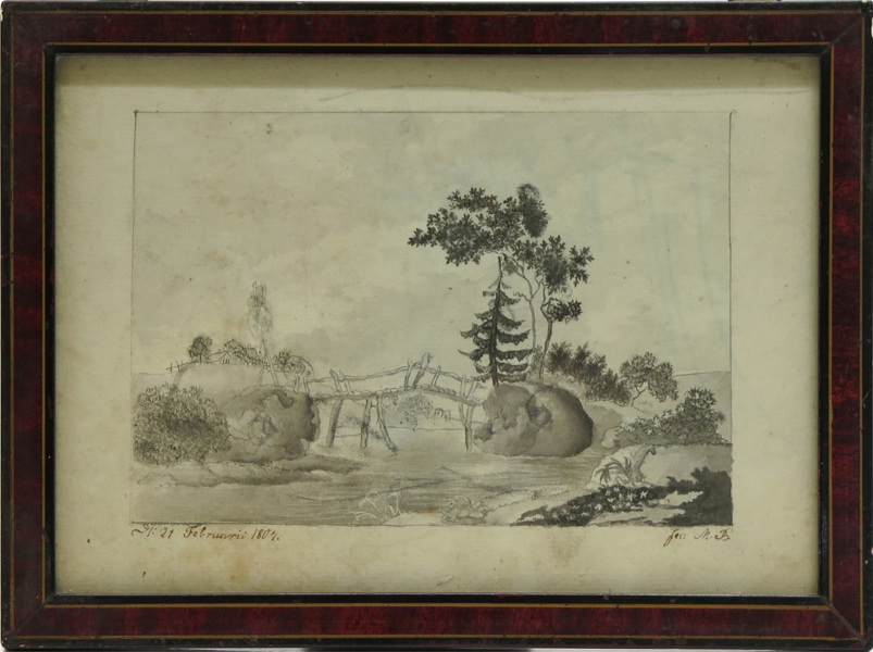 Okänd konstnär, 1800-talets början, tusch, landskap med bro,_9671a_lg.jpeg
